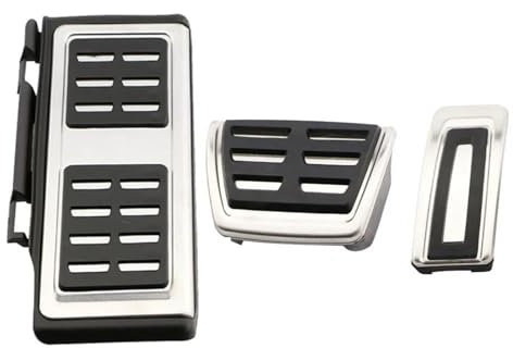 Fußstütze Bremse Pedalkappen Für VW Für Golf 7 8 Für GTI MK7 Für Polo A05 Für Passat B8 2014-2023 Edelstahl Pedal Abdeckung Auto Pedale Abdeckung (Color : at with Rest)