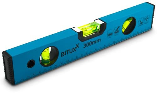 Bituxx Wasserwaage magnetisch Magnetwasserwaage Wasserwage Richtwaage Messwaage Bauwaage 3 Libellen Aluminium 30cm