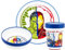 Juego de vajilla reutilizable para niños bicolor – Juego compuesto por 3 piezas: Plato, cuenco y vaso para niños y bebés con base antideslizante – Libre de BPA (para Avengers HULK)