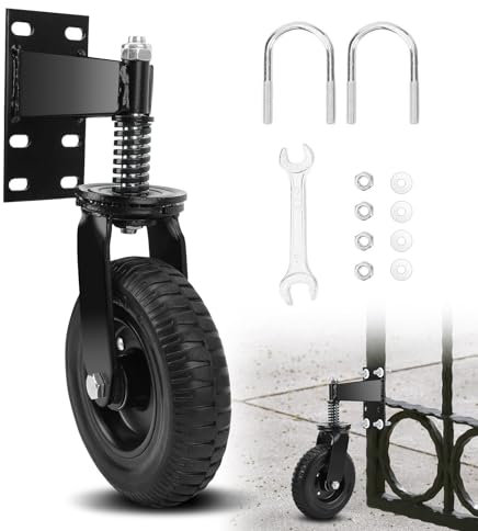 8-Zoll-Torrad, Robuste, 600 Lb Tragende Torrolle, Geräuschlose, Federgedämpfte, um 360° Drehbare Torrolle für Metallrohrtor-Schwenktore