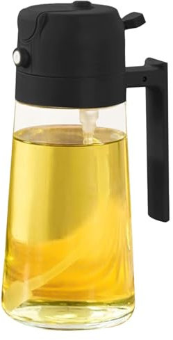Pzuryhg Olive Oil Sprayer | 2 in 1 Oil Dispenser Bottle,Oil Bottle for Kitchen Cooking, Kitchen Gadgets for BBQ Salad Baking Air Fryer Grilling Roasting