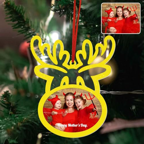 Personalisierter Foto-Weihnachtsschmuck, individueller Weihnachtsschmuck, individueller Acryl-Wohnschmuck, Weihnachtsbaumschmuck