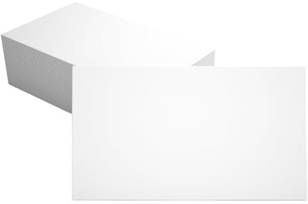 100 PCS Karteikarten Blanko, Postkarten Blanko, 14.5×9.5cm Karteikarten Weiß, Kraftpapier Karten, Index Cards, KlappkartenBlanko für Moderationskarten, Lernkarten,Grußkarten