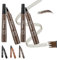 2PCS 4 Fork Tip Eyebrow Pencils, Pronged Waterproof Eyebrows Pen, 3D Effect Create Natural Eyebrow Shape Long Lasting Keep For Women (Light Brown)
