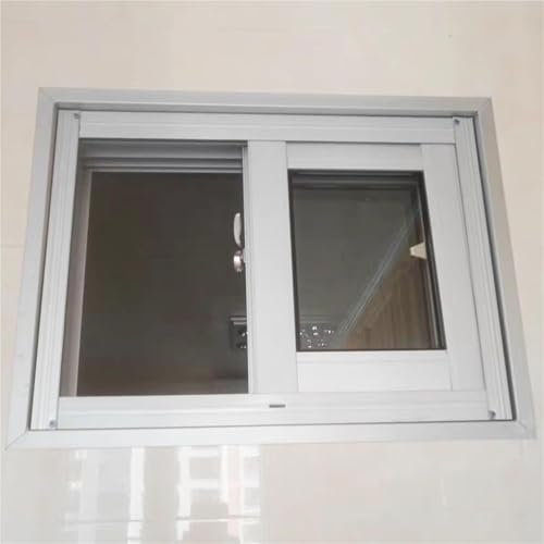 Finestra a scorrimento verticale bianca per cantina, con schermo rimovibile in vetro temperato, per bagno, piccola finestra di ricambio per bagno, 111,8 x 50,8 cm