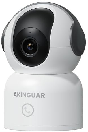 2K 3MP Indoor Security Camera, 360° Pan/Tilt Pet Monitor with 2-Way Talk, One-Touch Calling, Night Vision, Smart Motion Tracking, Works with Alexa, Black