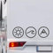 KLEBEKÖNIG Wohnwagenaufkleber Wohnmobil - Kreise Sonne Welle Berg - Autoaufkleber Spruchaufkleber Sticker Aufkleber Camper