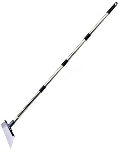 Heavy Duty Garden Scraper Tool with Long Handle, Multi-Purpose Lawn Edging Spade, Moss & Weed Remover, Patio Floor Scraper for Gardening, Weeding, Turf Cutting & Sod Removal (L)