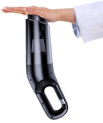 MeteMake Powerful Handheld Vacuum Cleaner,10000Pa Strong Suction Portable Hand Held Vacum Cordless Lightweight for Car and Home Carpet Stairs Pet Hair Deep Cleaning Kitchen (Dark Black)
