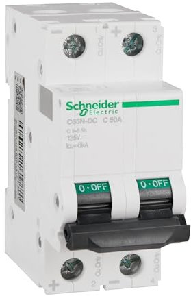 Disjoncteur,Disjoncteur Phase Disjoncteur miniature CC à énergie solaire domestique C65N-DC 1P 2P A9 type rail 32A 40A 50A 63A(1P,25A)