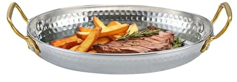 Genérico Bratpfanne aus Edelstahl, Fischtopf, unbeschichtet, mit zwei Griffen für Anfänger, Küche, Outdoor, Camping, Familientreffen zu Hause