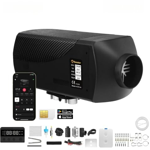 Sunster 8KW Dieselheizung, 4G/5G Steuerung Standheizung Wohnmobil Garage | 4G/5G Steuerung, Auto Start-Stop, Lüftungsfunktion, ohne SIM-Karte, für Wohnmobil, Garage, Camper, LKW, Boot