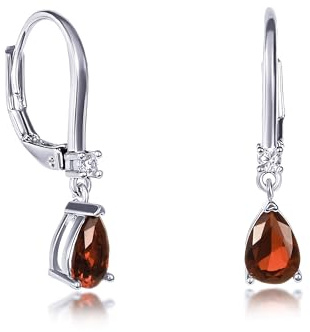 Zavana Petites Boucles d'Oreilles Pendantes pour Femme et Jeune Fille, Boucles d'Oreilles Femme en Goutte Couleur Argent ou Or, Boucles d'Oreilles avec Pierres de Couleurs ou Pierres Blanches