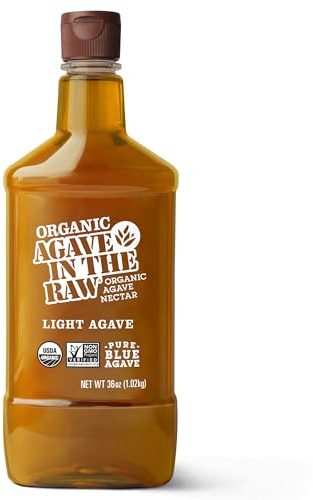 Organic Agave In The Raw Light Agave Nectar, 36 oz., Made With USDA Certified Organic Blue Agave From Mexico, Non-GMO Project Verified, Kosher Vegan and Low Glycemic Index
