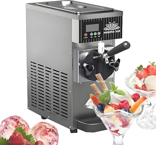 CYMYYDS Soft Serve Ice Cream Machine - Countertop Slushie Machine for Soft Serve, Milkshakes and Fruit Whips, with LCD Panel and Auto Clean, No Ice Needed, For Supermarkets & Snack Bars, Coffee Shops