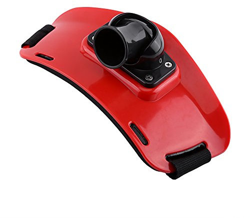 VGEBY Angeln Kampfgurt, Einstellbarer Angelrute Halter Gürtel Angelgurt Angelrutenhalter Bauchgurt Angeln Tailen Gürtel Angelrute Trägergurt (Farbe : Rot)