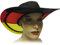 Kaltner Präsente Geschenkidee - 10 Stück Sonnenhut Hut Mütze Kappe aus Nylon faltbar in der Landesfarbe schwarz rot Gold Deustchland ideal für Fasching Outdoor Sonnenschutz Regenschutz