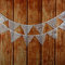 LOVENJOY Spitze Wimpel Girlande Draußen Lace Bunting Wimpelkette für Hochzeit Party Dekoration