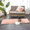 Teppich Wölkchen – Flauschiger Hochflor-Teppich Schlafzimmer - Schaffell Kunstfell Lammfell - Bettvorleger & Tisch-Läufer - weicher Fellteppich - Rosa - 50x150 cm