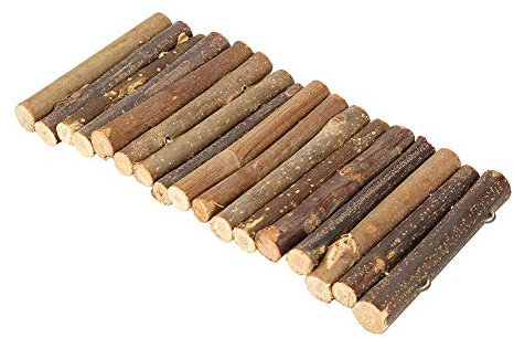 Duokon Hamster Zubehör, Hamster-Holzbrücke Hölzerne Brücke für Hamster, Gebogene Leiter kleine Haustier-Zubehör, Käfig-Dekoration, Mäuse, Ratten, Nager, Spielzeug (mittel)