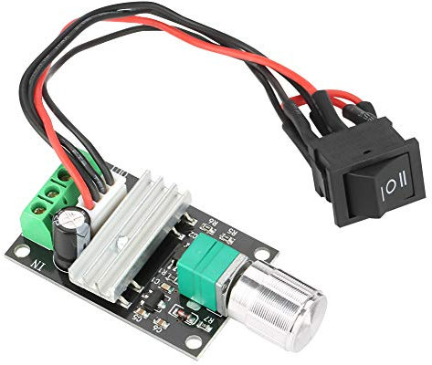 DC 6V 12V 24V 3A Contrôleur de Vitesse du Moteur PWM, Contrôleur Réversible de Contrôle de la Vitesse du Moteur Régulateur avec Interrupteur