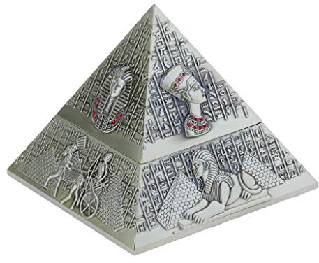 Tubayia Vintage Metall Pyramide Aschenbecher Windaschenbecher Dekoration für Zuhause, Bar, Club (Bronze)