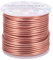 BENECREAT 24.5m 2.5mm Alambre de Aluminio Hilo Metálico para Fabricación de Artesanías Rebordeado Alambre de Manualidad de Aluminio Calibre 10 Color Cobre