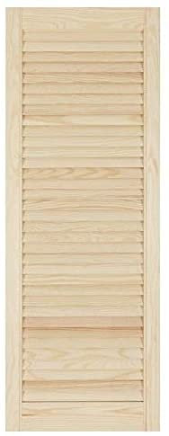 Louvre Door – Pine Wood – Vented Open – Ready to Paint Internal Louvre Cupboard Doors – Slatted Wardrobe Doors – Various Sizes (1100mm (43.4) Height, 294mm (11.6) Width)