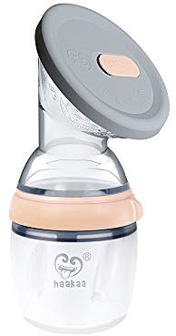 Haakaa Generation 3 Silikon-Milchpumpe und Kappe, 160 ml Fassungsvermögen, Nude
