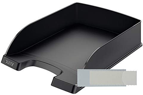 Leitz Plus Standard Briefablage A4 (10 + 20 Etiketten, Schwarz)