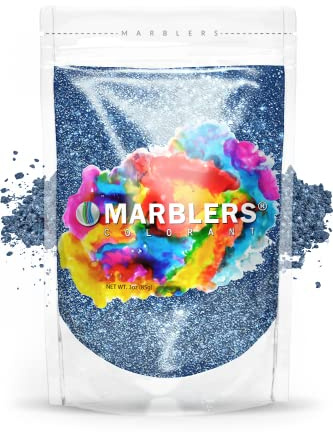 MARBLERS Blue Mica Powder [Blue Jay Pearl] 3oz (85g) | Cosmetic Grade | Epoxy Resin Pigment | Dye | Non-Toxic, Vegan, Cruelty-Free | Lip Gloss, Nails, Body Butter | Bath Bomb, Candle & Soap Making