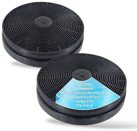2 x DL-pro Aktivkohlefilter Filter für Respekta MIZ0023 MIZ0023N PKM CF110 Bomann KF561 KKT Kolbe K122 Dunstabzugshaube