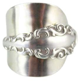 Ring 800 Silber Besteckschmuck Ring, ca. 58 (18,7) Ring aus Silberbesteck