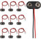 9V Batterie Clip Anschluss PP3 Batterie Schnappverbinder T-Typ Kunststoff Batterie Schnappverbinder mit 150 mm Fliegendem Kabel (10)