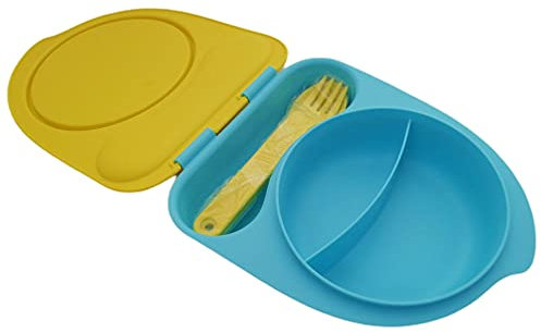 Tupperware Kinder to GO Set (3) Teller 400ml + Futterlöffel + Gabel Sonderausgabe