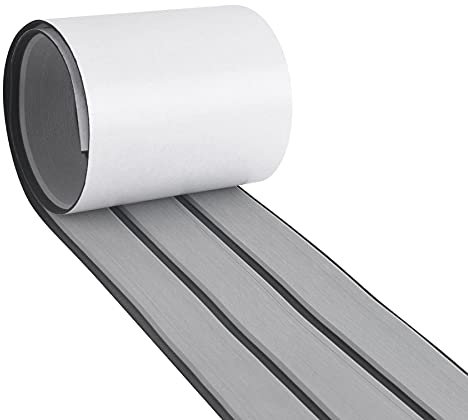 MIJOBS Cubierta de Teca de Espuma EVA para Barcos, Flexible de Bricolaje Alfombra Autoadhesiva Antideslizante para Yates Decoración de Suelos de Teca para Barcos,Marina,Yates (Gris)