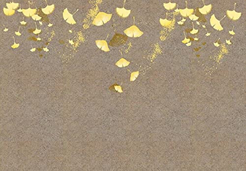 Papier Peint Panoramique Vieille Feuille De Ginkgo Jaune Papier Peint 3D Tapisserie Murales Chambre Salon Décoration,200x140cm