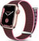 Mastten Sport Loop Bracciale Compatibile con Apple Watch 42mm 44mm 45mm, Nylon Traspirante Uomo Donna Braccialetti di Ricambio Intrecciati Regolabili per iWatch Series SE 7 6 5 4 3 2 1, Rosso