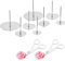 10 Stück Icing Blumennagel Set Kuchen Dekoration Icing Blumennagel Blumen-nagel Werkzeuge Blumennagel Edelstahl DIY Kuchendekoration Nägel Zum Verzieren Von Torten Und Cupcakes
