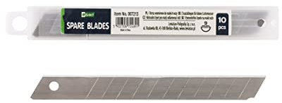 D.RECT- 10 Stück Cuttermesser Klingen klein 9mm | Abbrechklingen 10 Klingen | Ersatzklingen für Universalmesser | Cutterklingen