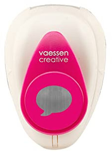 Vaessen Creative Motivstanzer Sprechblase - 1.3 x 1.5 cm - Stanzer für Bastelpapier, Tonpapier, Scrapbookpapier oder Decoupagepapier