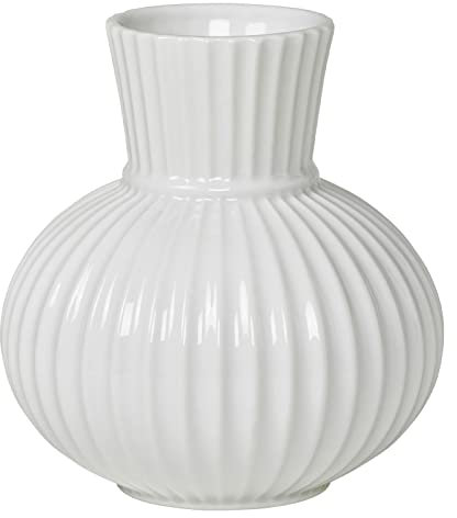 Lyngby Porcelæn Vase H14.5 cm Lyngby Tura Vasen & Blumentöpfe Klassische Rillen