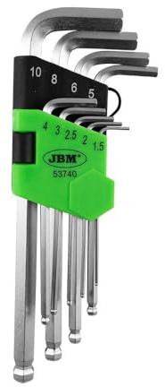Set DE 9 LLAVES INBUS CORTAS