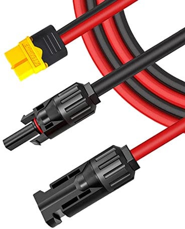 Ladekabel Solarstecker Adapter auf XT60 Stecker Kabel 1,5M - iHaospace Solar Verlängerungskabel Kompatibel mit Bluetti Eb55 Powerstation Ecoflow Delta Pro River Mini Solar Generator mit Solarpanel