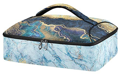 Blue Marble Insulated Casserole Carrier Portable Heat Resistant Casserole Dish Travel Carry Bag Food Carrier Bag