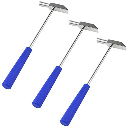 Woogim Doppelkopf-Hammer für Schlägel, Eisen, Mini-Hammer, blauer Griff, 3 Stück