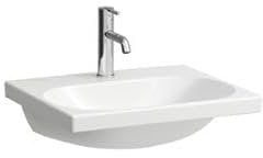 Laufen Lua Waschtisch, 1 Hahnloch, ohne Überlauf, 550x460mm, H810082, Farbe: Weiß mit LCC