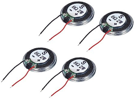 QUARKZMAN 8 Ohm 2W Rotondo Interno Magnete Altoparlante x 4pz Metallo Involucro per Casa Audiovisivi Dispositivi [ Metallo, Plastica ]