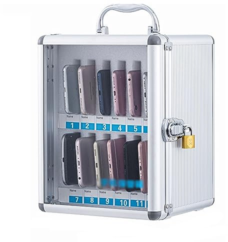 Handy-Tresor Handy-Schrank Transparentes Handy-Schließfach Handy-Aufbewahrungsbox Mit Schloss (S : 12)