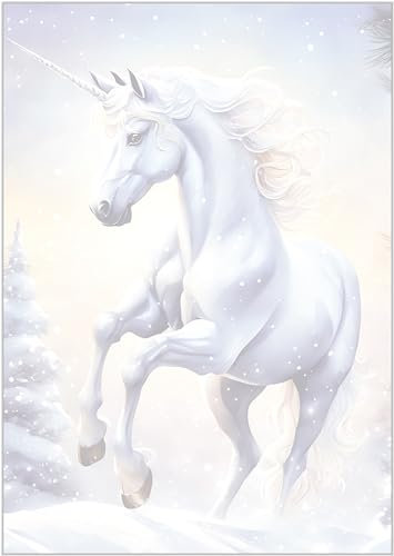 Briefpapier Einhorn DIN A4 - Papier Unicorn - 20 Blatt - Motiv Nr. 002 | 80g/m²